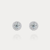 Concerto Earring｜圓鑽襯單圈鑽石耳環